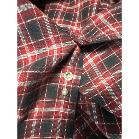 Carhartt Mens Red & Black Plaid Button Down Long Sleeve Flannel Shirt 2XL - Picture 6 of 10